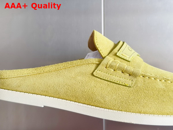 Dior Boy Mule in Yellow Suede Calfskin Replica
