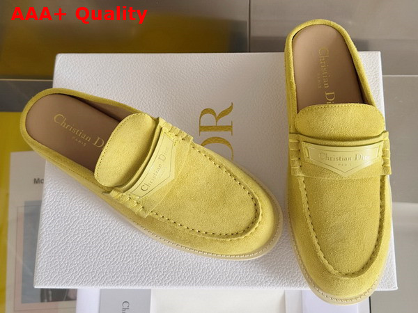 Dior Boy Mule in Yellow Suede Calfskin Replica