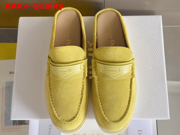 Dior Boy Mule in Yellow Suede Calfskin Replica