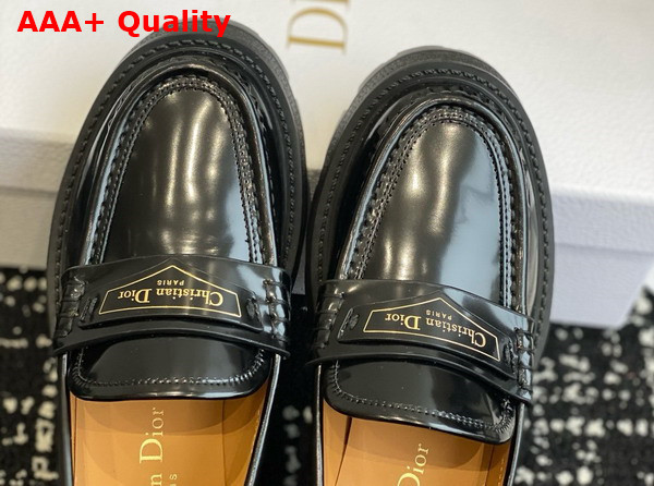 Dior Boy Platform Loafer in Black Brushed Calfskin Replica