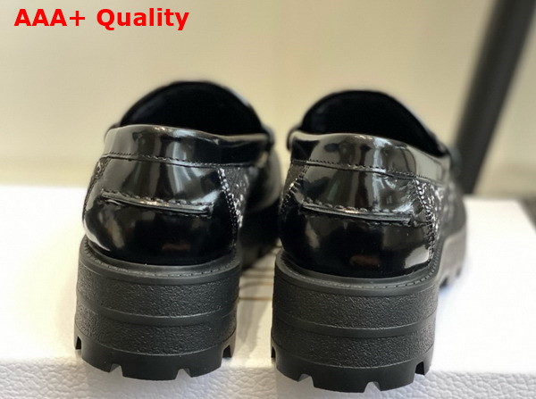 Dior Boy Platform Loafer in Black Brushed Calfskin Replica