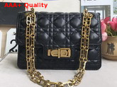 Dior CD Flap Bag in Black Lambskin Replica