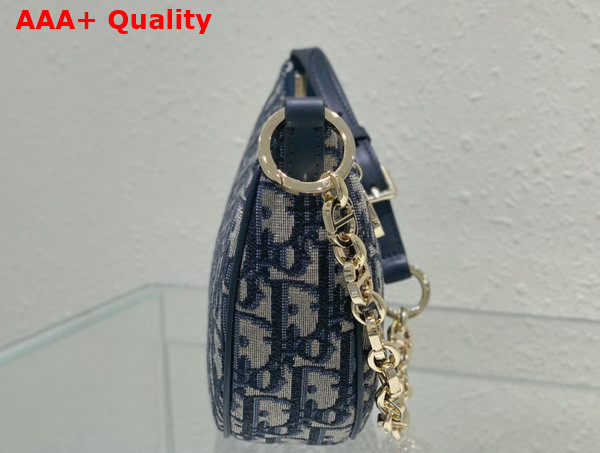 Dior CD Lounge Bag Blue Dior Oblique Jacquard Replica