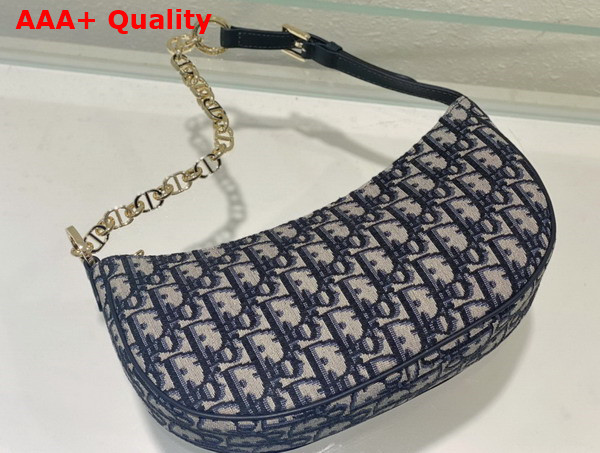 Dior CD Lounge Bag Blue Dior Oblique Jacquard Replica