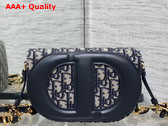 Dior CD Signature Bag with Strap Blue Dior Oblique Jacquard Replica