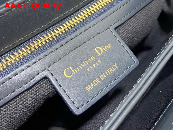 Dior CD Signature Bag with Strap Blue Dior Oblique Jacquard Replica