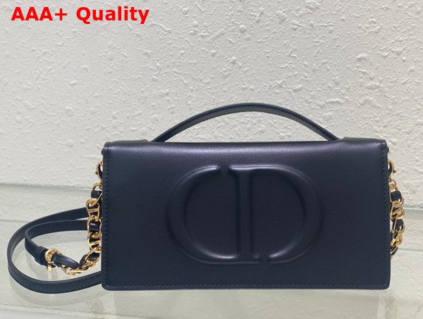 Dior CD Signature Mini Bag Black Calfskin with Embossed CD Signature Replica