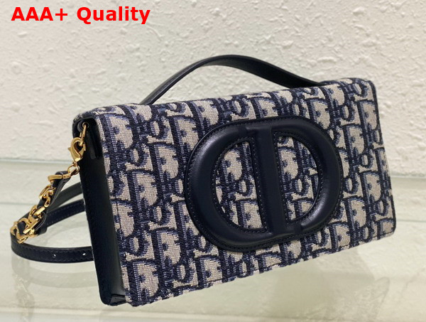 Dior CD Signature Mini Bag Blue Dior Oblique Jacquard Replica