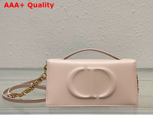 Dior CD Signature Mini Bag Powder Beige Calfskin with Embossed CD Signature Replica