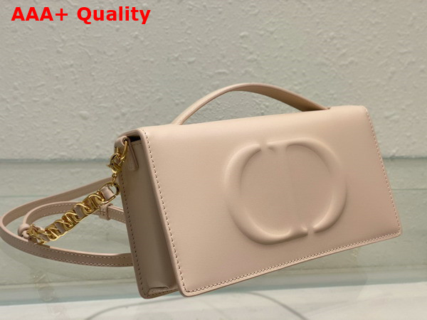 Dior CD Signature Mini Bag Powder Beige Calfskin with Embossed CD Signature Replica