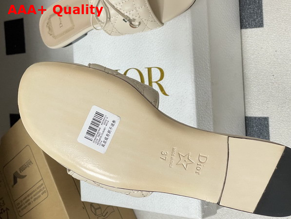 Dior Cannage Slide Beige Quilted Cannage Lambskin Replica