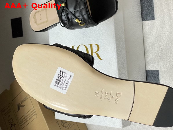 Dior Cannage Slide Black Quilted Cannage Lambskin Replica