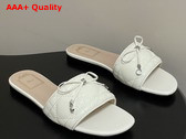 Dior Cannage Slide White Quilted Cannage Lambskin Replica