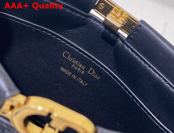 Dior Caro Colle Noire Clutch with Chain Black Cannage Lambskin Replica
