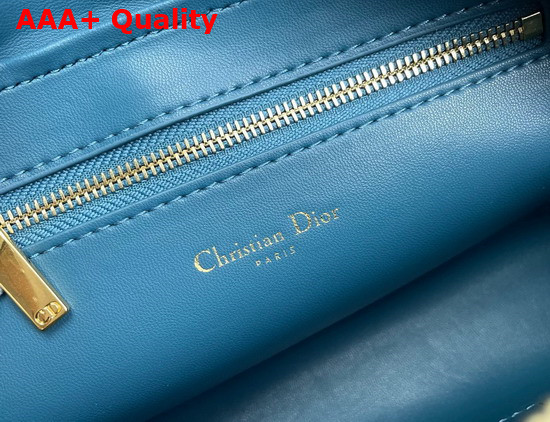 Dior Caro Double Pouch Deep Ocean Supple Cannage Calfskin Replica
