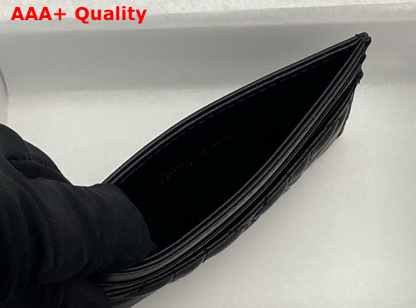 Dior Caro Freesia Card Holder in Black Supple Cannage Calfskin Replica