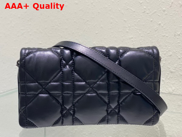 Dior Caro Macrocannage Pouch Black Quilted Macrocannage Calfskin Replica