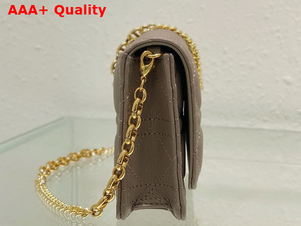 Dior Caro Pouch Sand Colored Supple Cannage Calfskin Replica