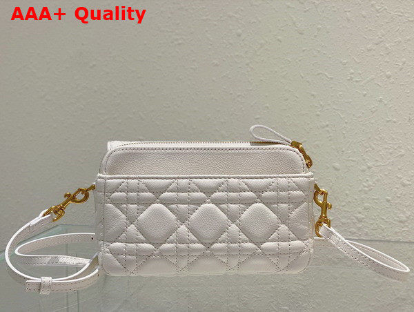 Dior Caro Pouch with Chain Latte Supple Cannage Calfskin Replica