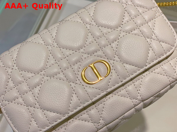 Dior Caro Pouch with Chain Latte Supple Cannage Calfskin Replica