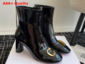 Dior Cest Dior Heeled Ankle Boot Black Patent Calfskin Replica