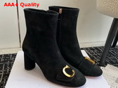 Dior Cest Dior Heeled Ankle Boot Black Suede Calfskin Replica