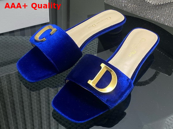 Dior Cest Dior Slide in Blue Velvet Replica