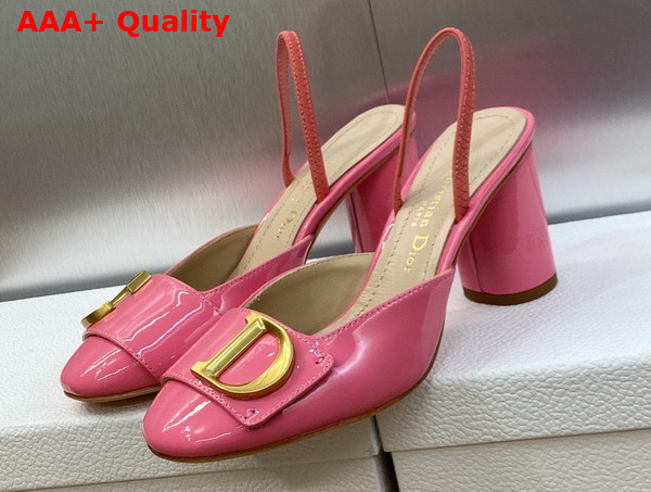 Dior Cest Dior Slingback Pump Indy Pink Patent Calfskin Replica