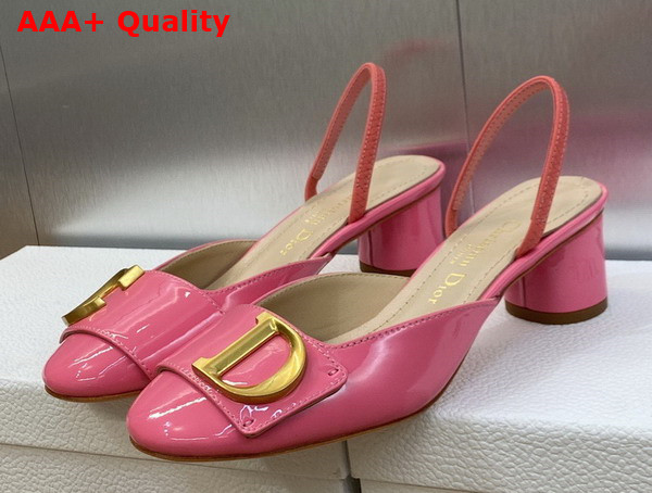 Dior Cest Dior Slingback Pump Indy Pink Patent Calfskin Replica
