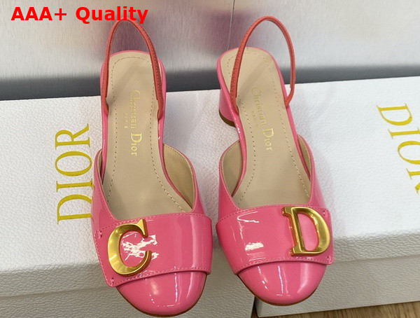 Dior Cest Dior Slingback Pump Indy Pink Patent Calfskin Replica
