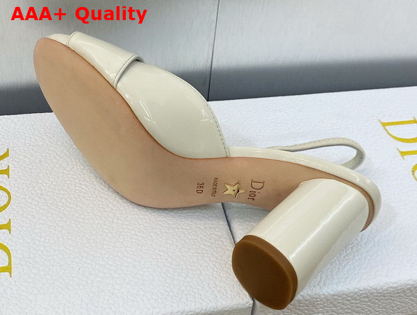 Dior Cest Dior Slingback Pump White Patent Calfskin Replica