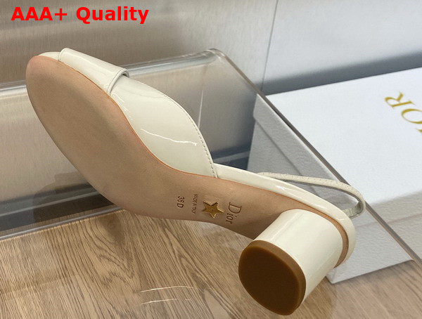 Dior Cest Dior Slingback Pump White Patent Calfskin Replica