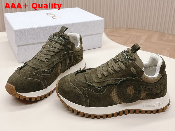 Dior Cest Dior Sneaker Khaki Suede Calfskin and Mesh Replica