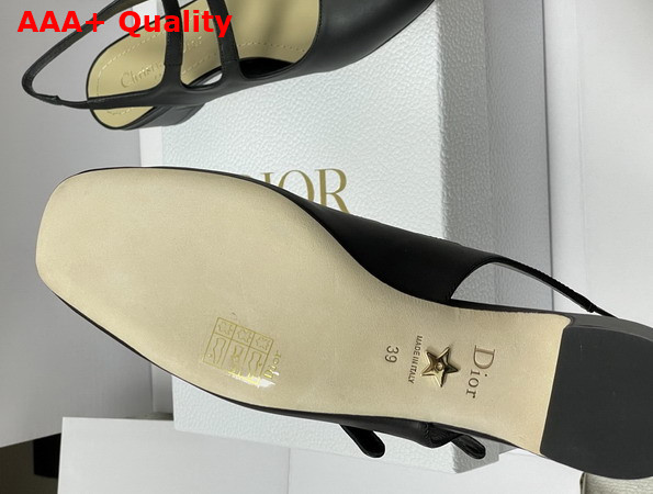 Dior Cherie Slingback Pump in Black Supple Calfskin Replica