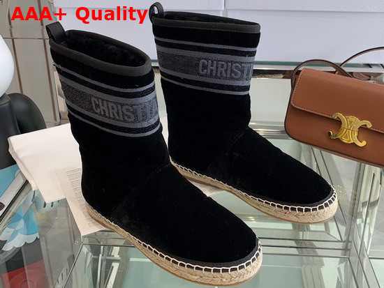 Dior Chez Moi Dior Granville Ankle Boot Black Suede Leather Replica