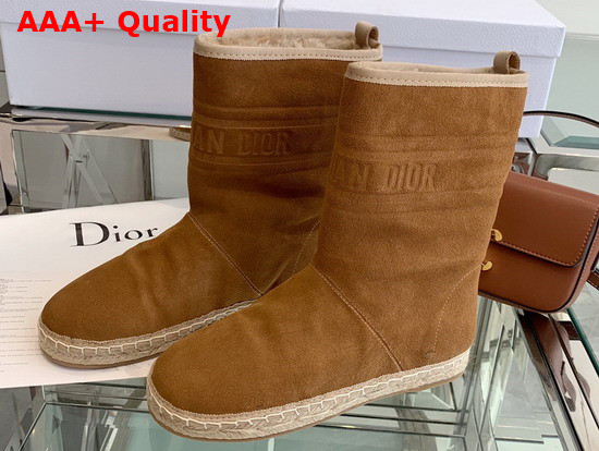 Dior Chez Moi Dior Granville Ankle Boot Brown Suede Leather Replica