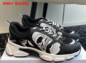 Dior Chrono Sneaker Black Mesh with Black Leather Effect Panels Replica