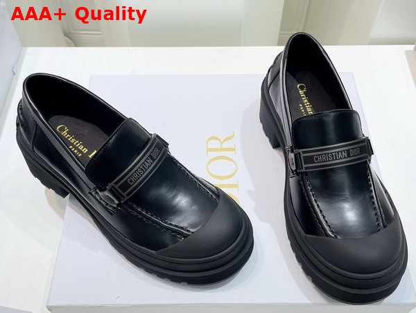 Dior Code Loafer Black Brushed Calfskin Replica