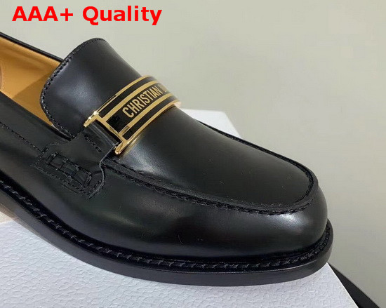 Dior Code Loafer Black Glazed Calfskin Replica