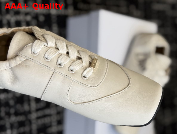 Dior Coeur Sneaker in Beige Calfskin Replica