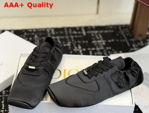 Dior Coeur Sneaker in Black Satin Replica