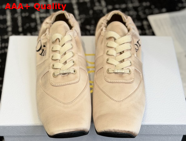 Dior Coeur Sneaker in Pink Beige Satin Replica