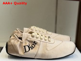 Dior Coeur Sneaker in Pink Beige Satin Replica