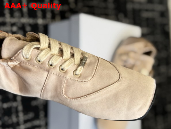Dior Coeur Sneaker in Pink Beige Satin Replica