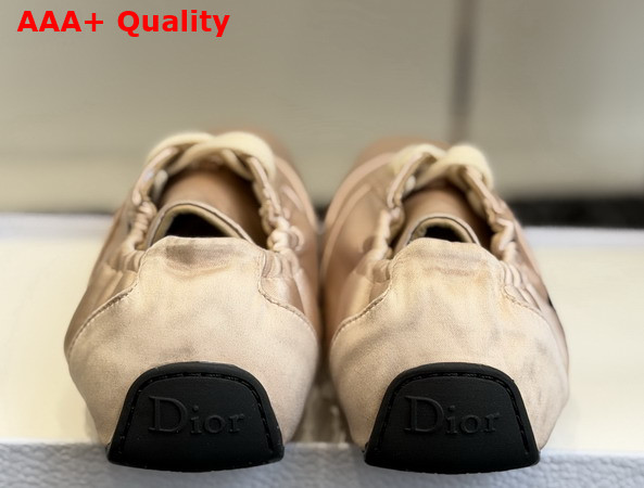 Dior Coeur Sneaker in Pink Beige Satin Replica