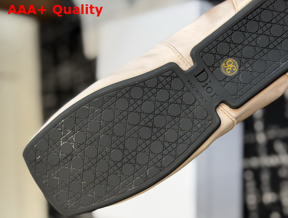 Dior Coeur Sneaker in Pink Beige Satin Replica