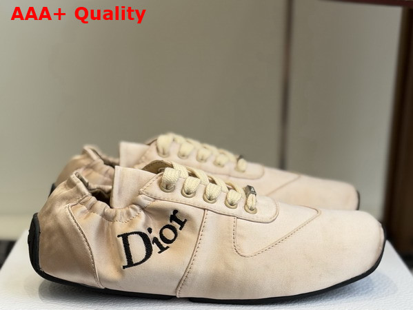 Dior Coeur Sneaker in Pink Beige Satin Replica