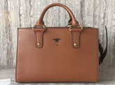 Dior D Bee Tote Handbag in Brown Smooth Calfskin For Sale