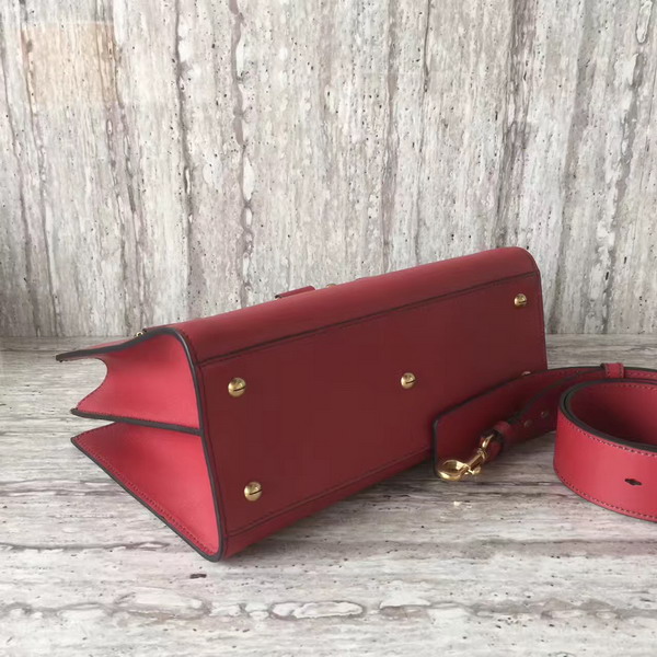 Dior D Bee Tote Handbag in Red Smooth Calfskin For Sale