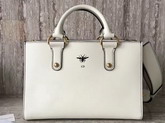 Dior D Bee Tote Handbag in White Smooth Calfskin For Sale